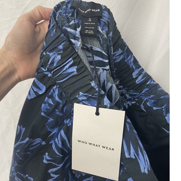 Who What Wear Blue Floral Skirt Size Small Elastic Waist NWT - Picture 6 of 7